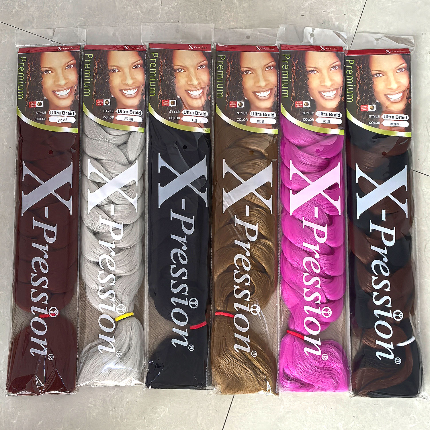 Extensiones de cabello trenzado esponjoso Xpression para mujer, trenzas Jumbo preestiradas Kanekalon, mechones de pelo sintético
