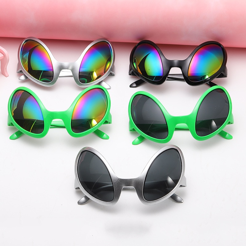 Alien Glasses Prom Glasses Funny Props Party Holiday Party Supplies Green Alien Modeling Prop Strange Shape Glasses