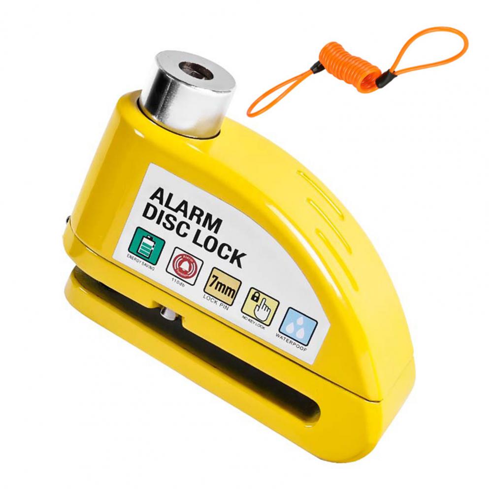 Motorrad Scheiben brems schloss Alarm chloss Diebstahls icherung elektrische Batterie Auto Fahrrad Bremsscheibe Legierung wasserdicht: Orange