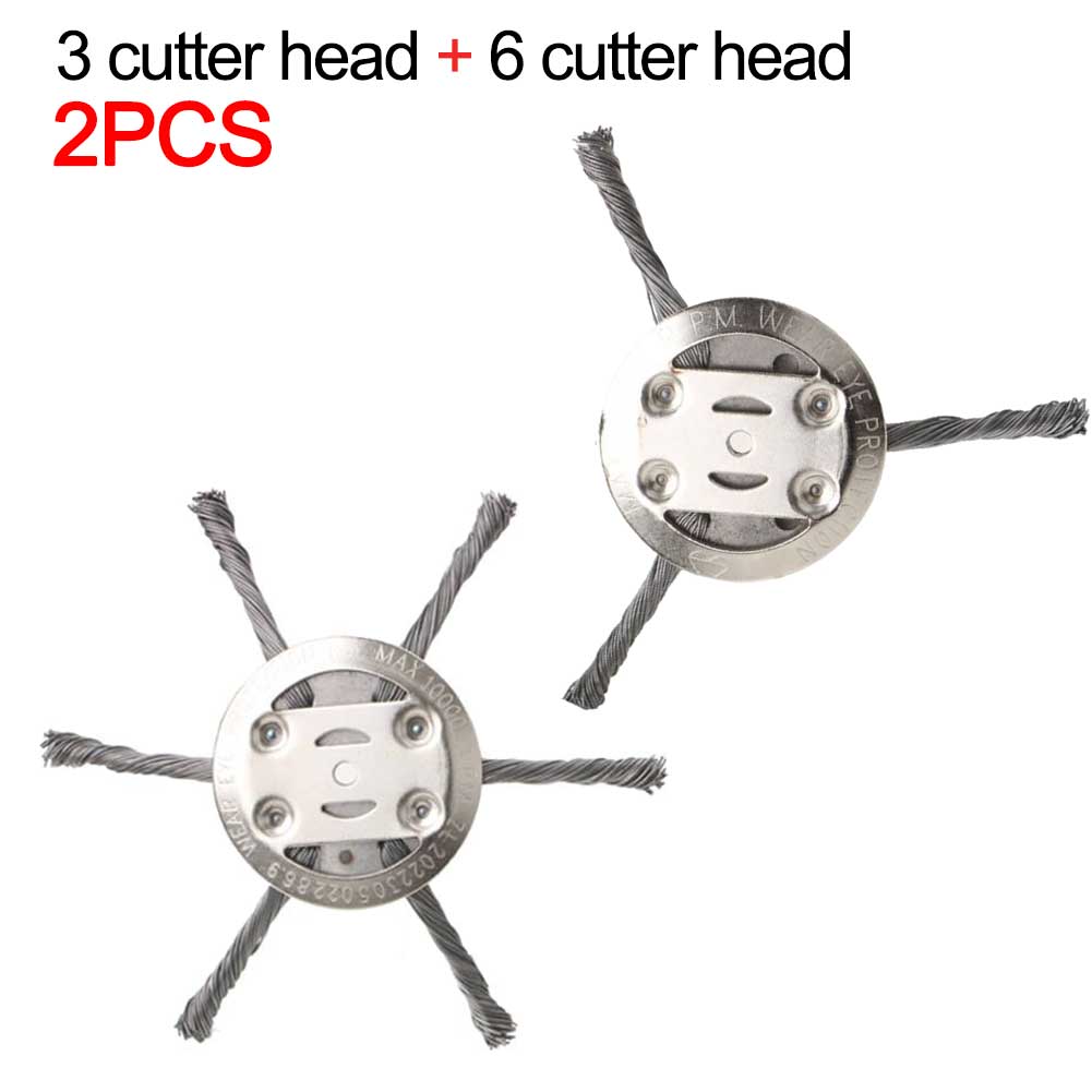 Cabezal de corte de césped resistente al desgaste, disco de deshierbe de alambre de acero anticorrosión, accesorios de cortacésped para césped de acera de patio: Plata