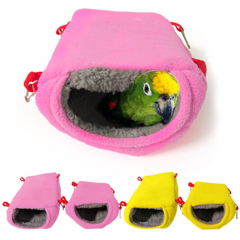 Pet Bird Nest House Parrot Bed Hut Hammock Hanging Cave Snuggle for Lovebird 875A