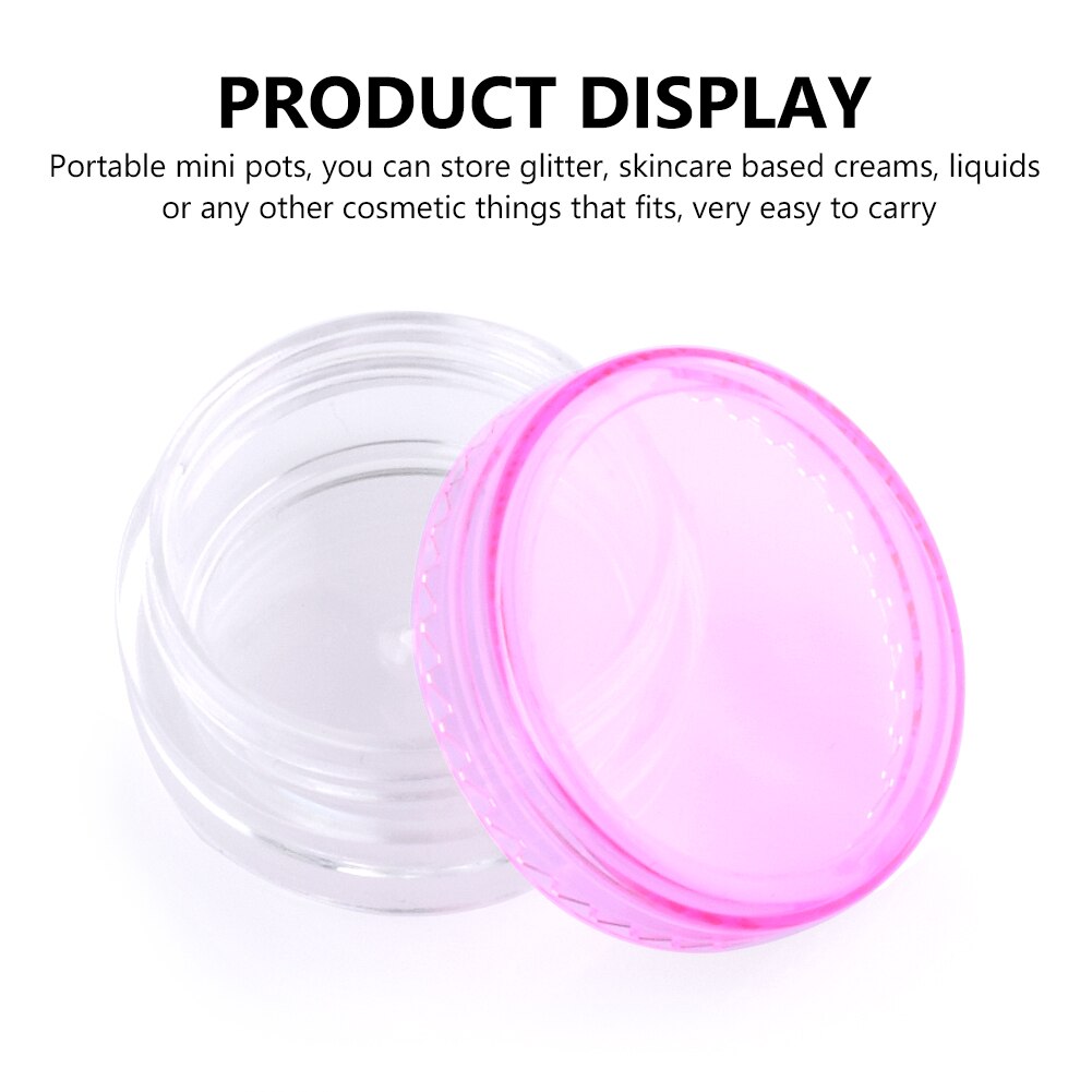 10pcs 3g/5g Empty Plastic Clear Cosmetic Jars Makeup Container Lotion Bottle Vials Face Cream Sample Pots Gel Box Plastic Sample