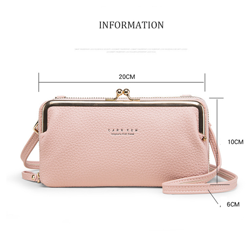 Luxe Vrouwen Tas Zacht Leer Mobiele Telefoon Zak Dames Kleine Schoudertassen Vrouwen Crossbody Messenger Bga Sac Portemonnee Vrouwelijke Bolsa