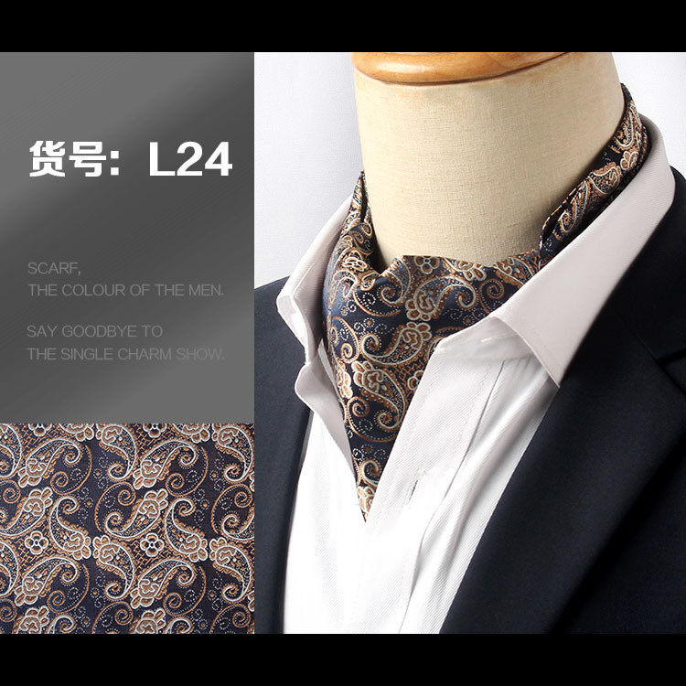 Hommes Vintage Polka Dot Wedding Formal Craings.com Ascot Scrunch Self Style, Gentleman Polyester, InjPaisley Neck, fraîchement: Fuchsia