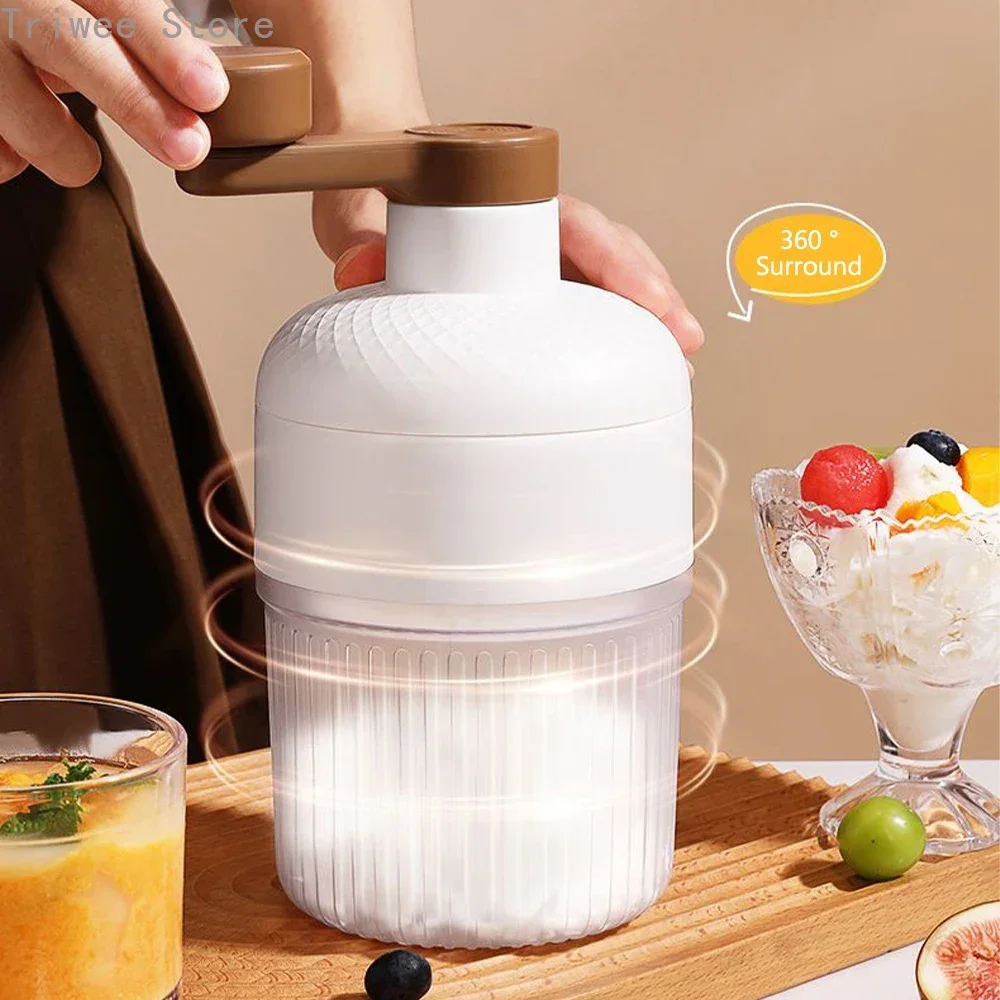 Household Manual Shaved Ice Machine Portable Mini Summer Manual Shaved Ice Milkshake Machine
