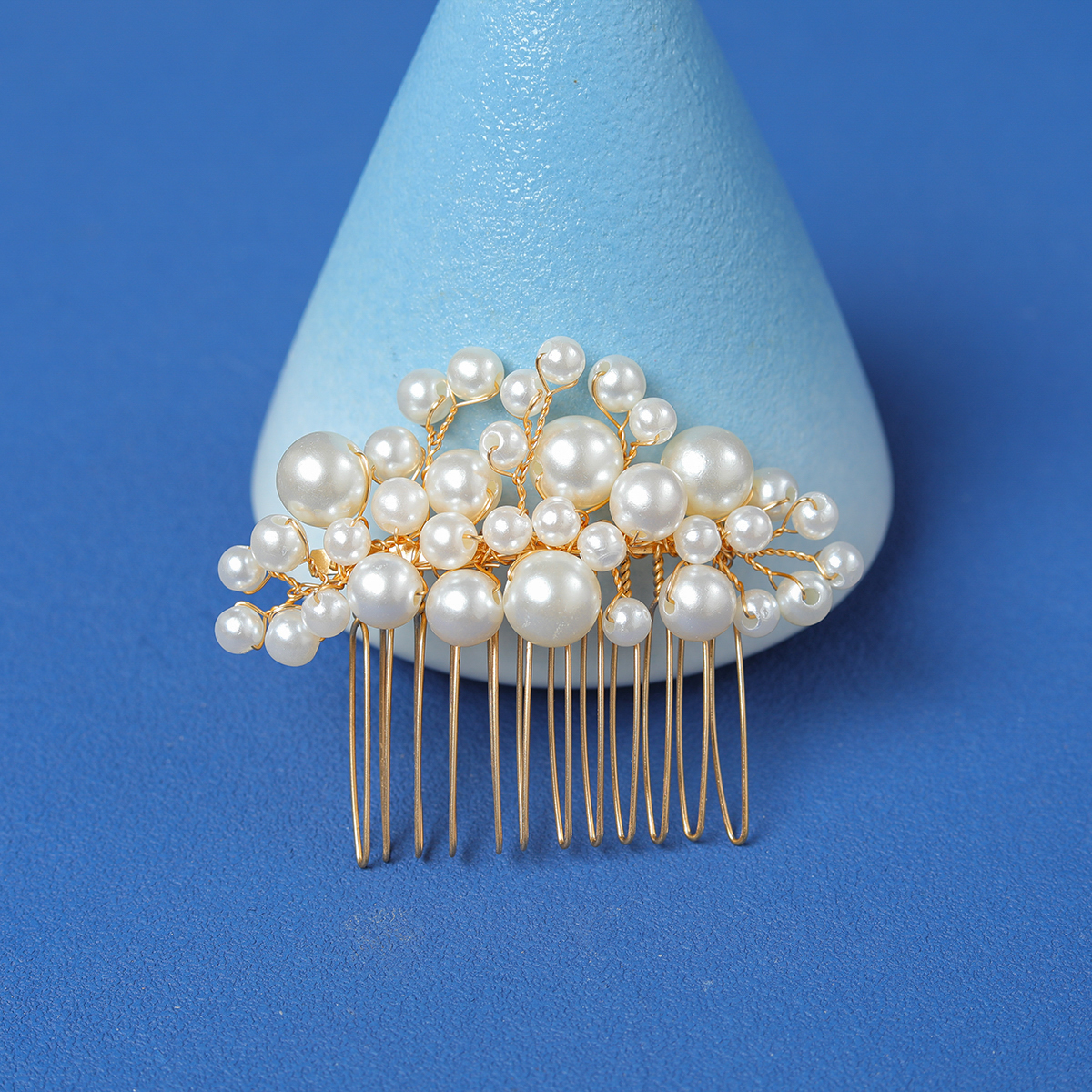 Peines de pelo con perlas de imitación para mujer, 5 piezas, pinzas para la horquilla, accesorios para el cabello de boda, diademas hechas a mano