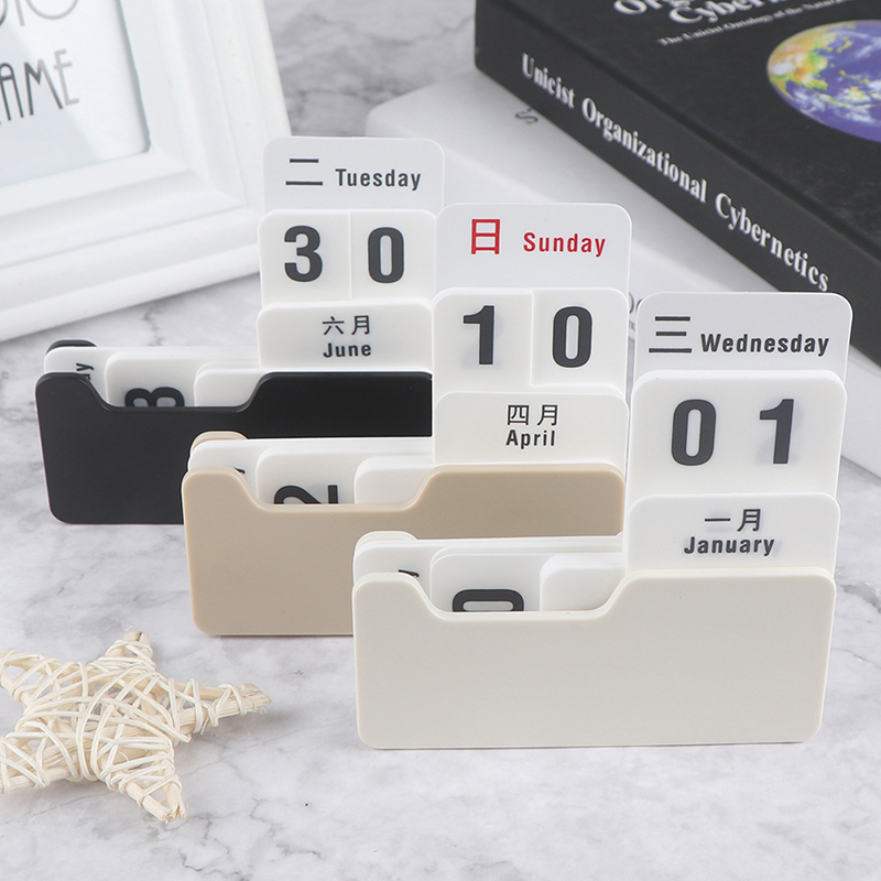 Perpetual Calendar Diy Flip Calendar Crafts Home Office School Desk Decoration