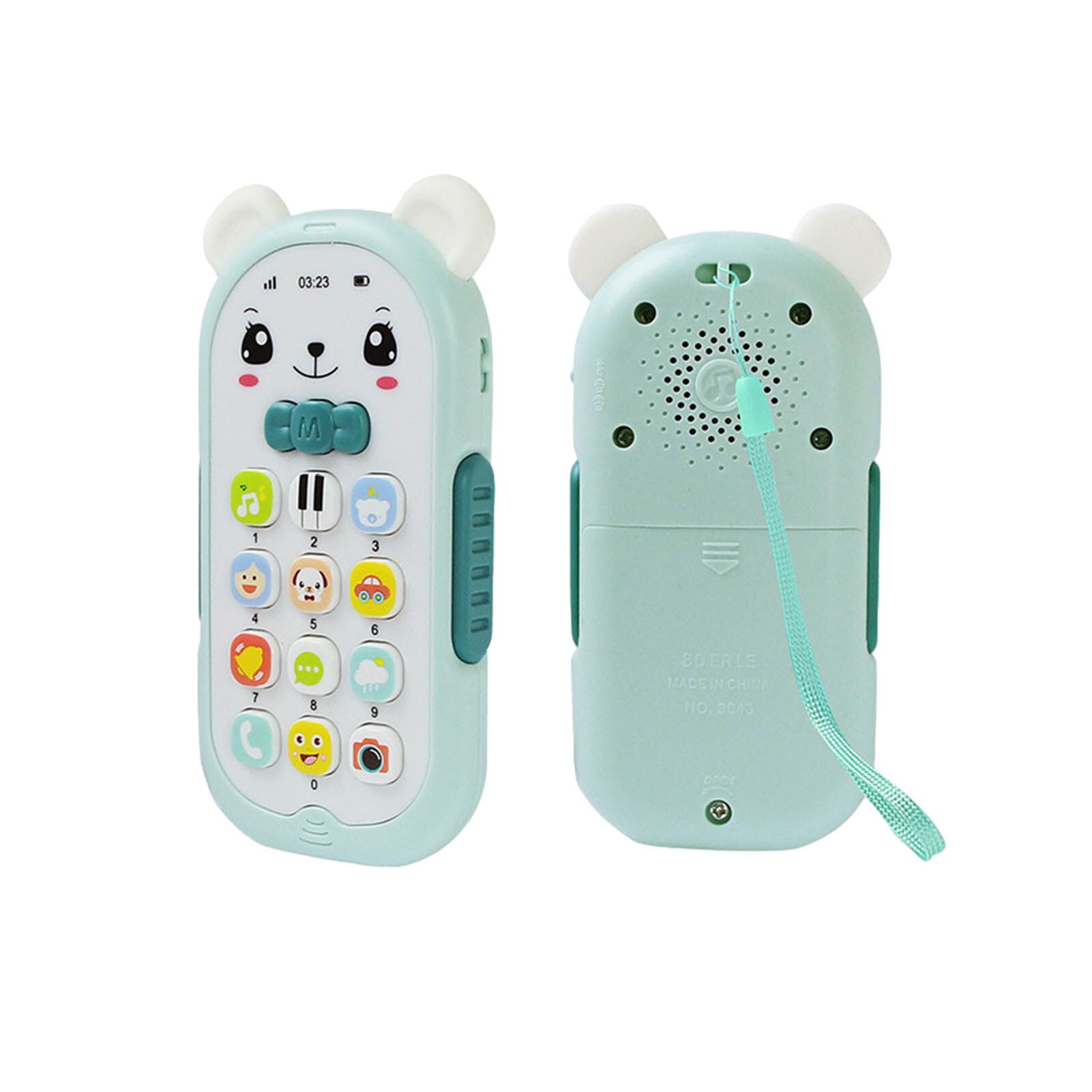 Baby Mobiele Telefoon Speelgoed Telefoon Muziek Sound Machine Voor Voor Kids Baby Vroege Educatief Mobiele Telefoon Elektronische Speelgoed: Light blue
