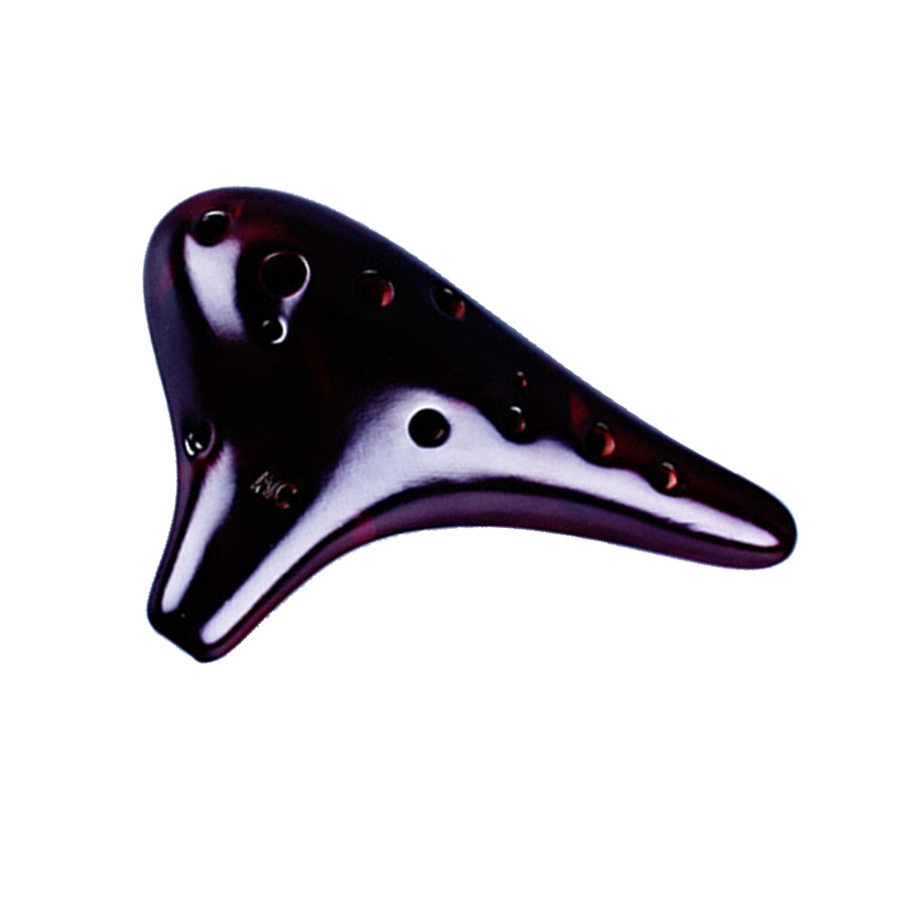 12 Holes Rhythm Hobbies Musical Instrument Ceramic Ocarina For Beginner Submarine Style Alto C Smoked Burn Flute