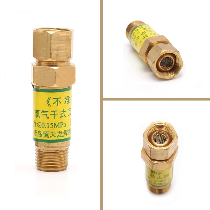 BENGU Flashback Arrestor M16x1.5 Oxygen Acetylene Check Valve For Pressure Reducer Cutting Torch