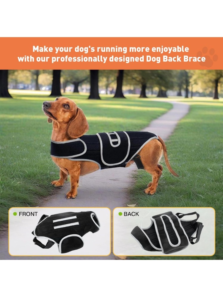 ComfortFlex Dog Back Support Brace – Relieves IVDD,Hip Dysplasia, Arthritis & Spinal Injuries – Breathable Spinal Brace