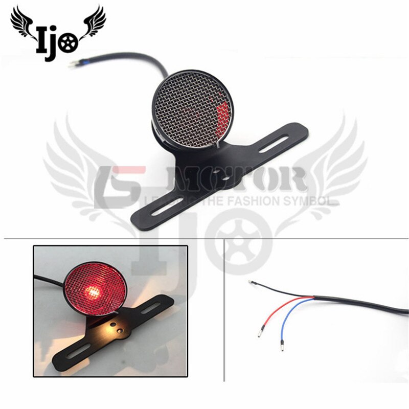 Motorfiets accessoires voor Harley cruisen auto Prins naderhand metalen mesh achterlicht remlicht montage