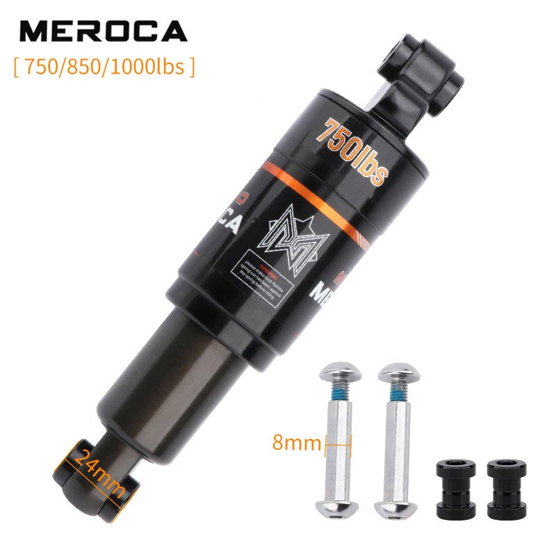 MTB road bike electric scooter E-bike Rear Shock Absorber 125mm 150mm 165mm 190mm RE 750/850/1000LBS Soft Adjustable Suspension