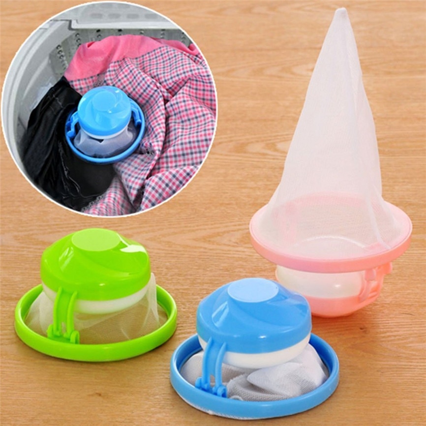 Lint Filter Bag Washing Machine Lint Filter Bag Laundry Mesh Hair Catcher Floating Ball Pouch June#1