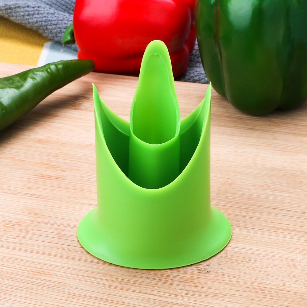 HOOMIN 2pcs/set Bell Pepper Chili Pepper Cutter Seed Remover Corer Slicer Jalapeno Corer Fruit Peeler Cooking Tools