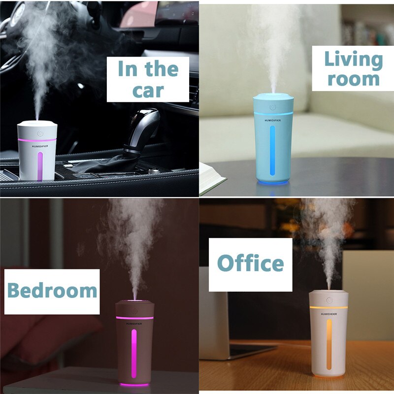 Home Simple Mini Humidifier USB Mini Car Purifier Air Diffuser With Colorful Breathing Lights Classic Columnar Humidifier