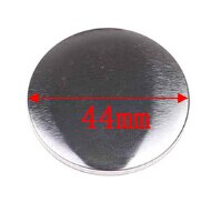 10 stuks metalen doe-het-zelf knutselmaterialen, plastic metalen blanco badgespeld knooponderdelen, benodigdheden voor kleding badgeknopenmaker 37-58mm: 44mm
