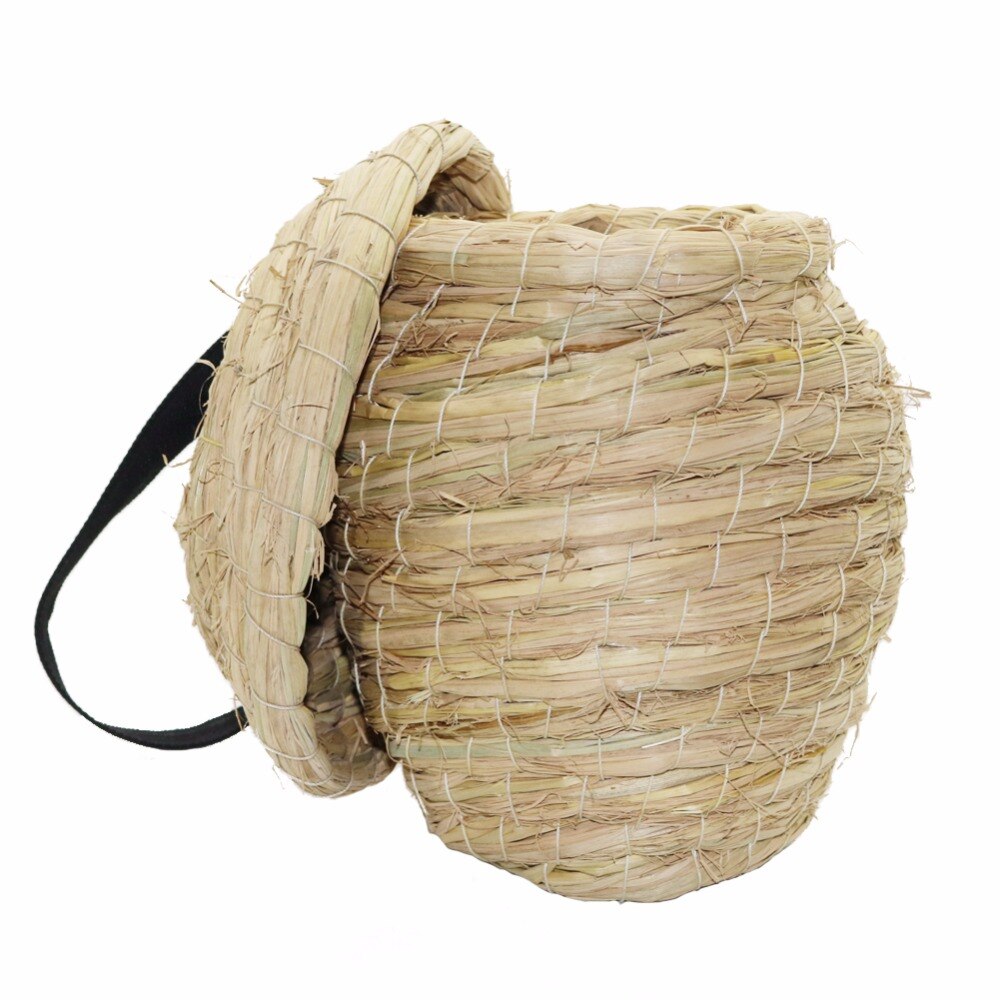 2 optional Straw large bird cages for parrots Birdhouse Nest Bird Breeding Nest decorative cages parrot hut