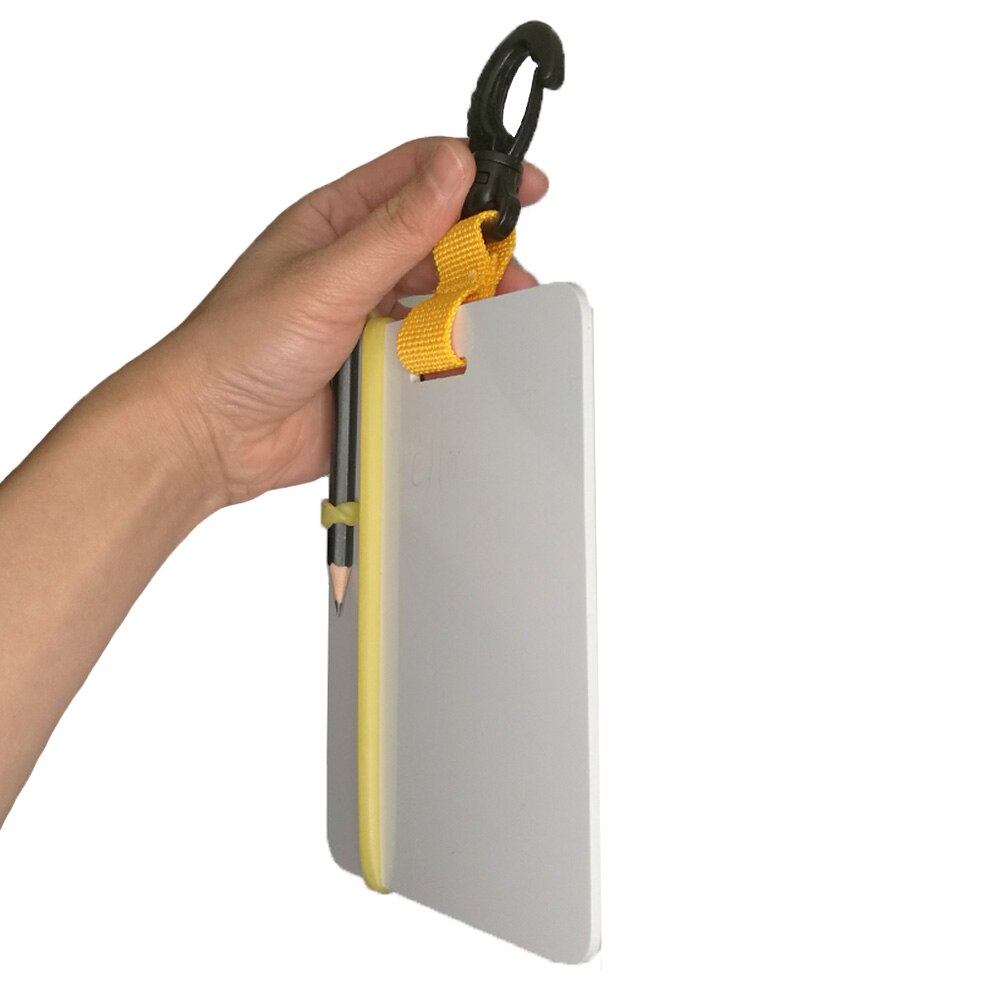 Scuba Dive Diving Underwater Writing Slate Board with Pencil and Swivel Clip