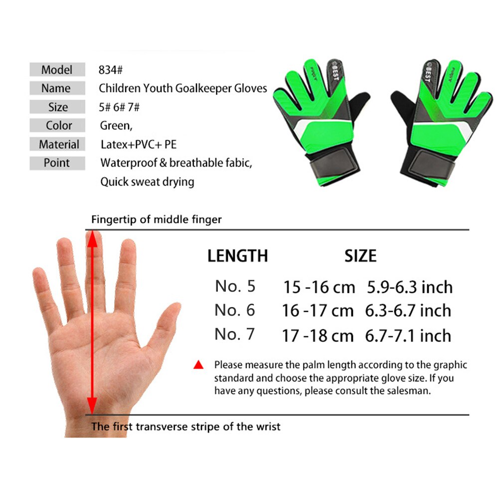 1 paar kinder-torwarthandschuhe aus stoßdämpfendem latex-pu-material – torwarthandschuhe zum handschutz – fußballzubehör für kinder