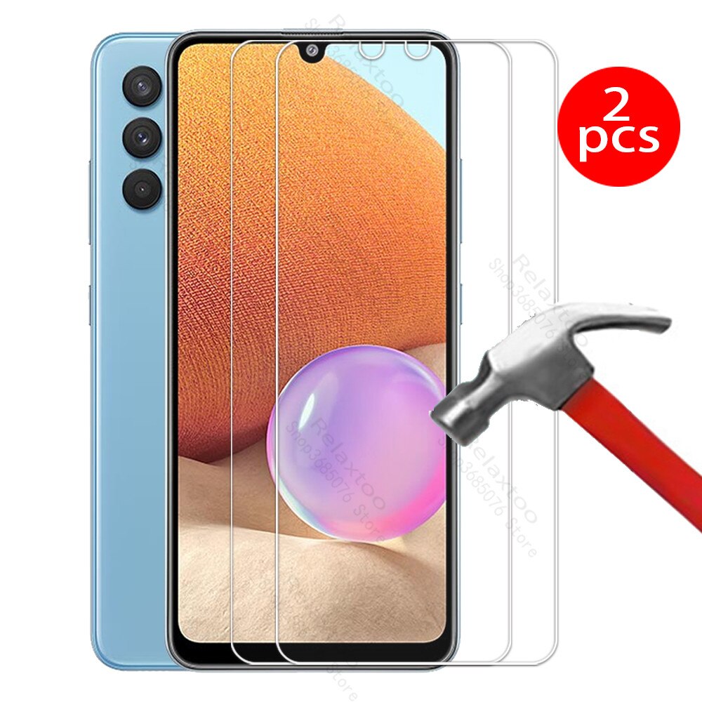 2 pièces en verre trempé sur A32 cas samsun verre Pour samsung galaxy A32 32 32A lunettes samsunga32 6.4 ''téléphone couverture SM-A325F