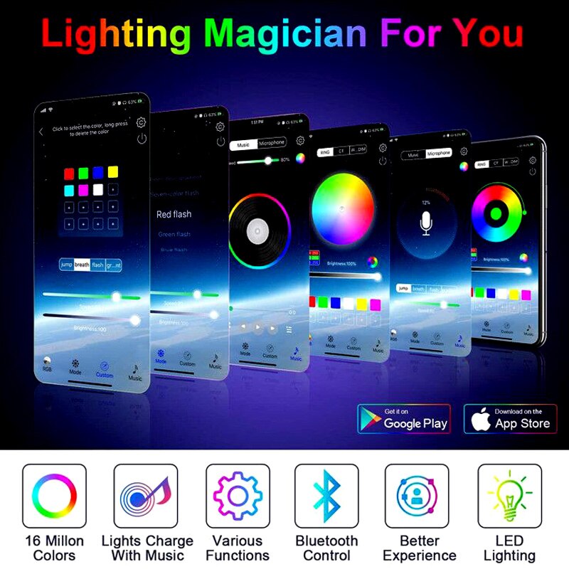 Smart Bluetooth LED String Lights App Remote Control Lamp Christmas Tree Decoration Lights App Remote Control