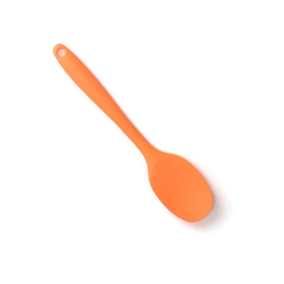 Silikoneske 28cm alt-i-én bageværktøj øse til at beskytte non-stick grydesuppeskalskraber køkkenredskaber: Orange