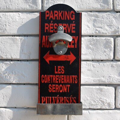 Bar Wall Decoration American Country Style Retro Bar Restaurant Beer Bottle Openers Wooden Wall Hanging Opener Crafts: White