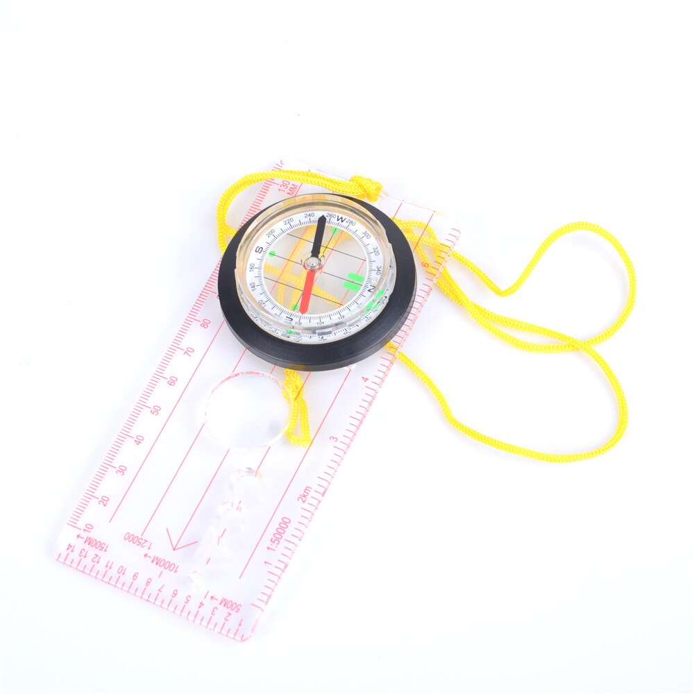 Foldable Drawing Scale Compass Map Ruler Survival Tool Buckle Car Camping Hiking Pointing Guide Portable Handheld Compasses: DC45-5D