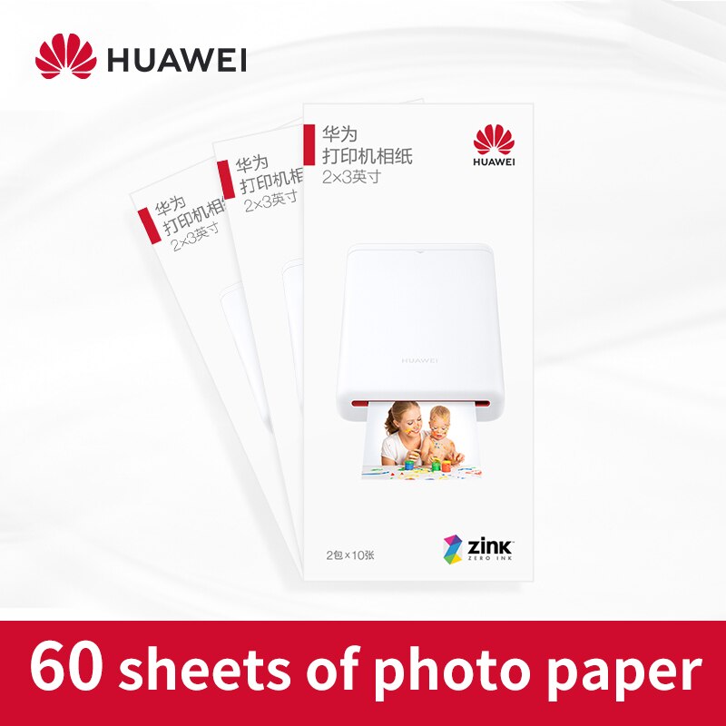 Original Zink 2*3 zoll 50*76mm Für Huawei Drucker Foto Papier Kanon zoemini LG PD261 251 233 239SP: 60