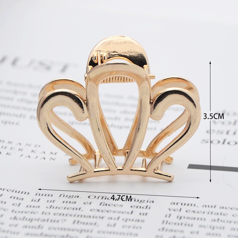 1Pcs smal Simple Wild Geometric Hair Claw For Women Girls Clamps Hair Crab Metal Hair Clip Claw Accessories Headwear