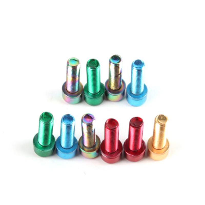 Mountain Bike Bicycle Handlebar Screw Titanium Plated Colorful Screw M5*18MM Riser Screw Bicycle Screw Fitting Bicycle Parts