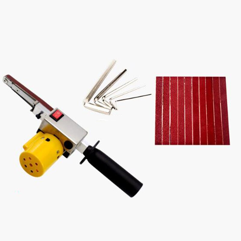 Bricolage Mini courroie ponceuse ponceuse ponçage polissage meulage clé pièces d'outils