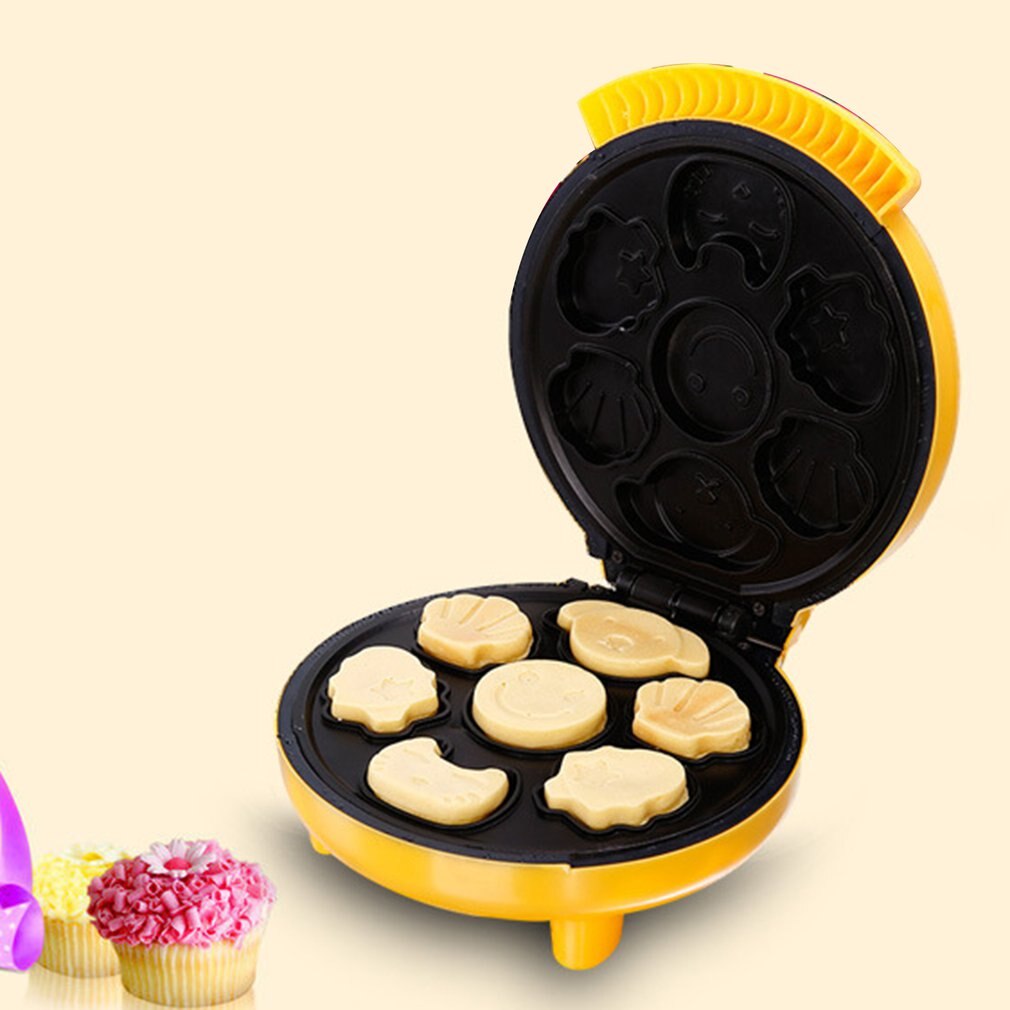 Machine à gâteau automatique domestique dessin animé mini enfants machine à pain Double face chauffage cuisson petit déjeuner machine