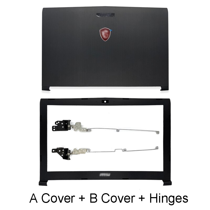 Laptop LCD Back Cover For MSI GP62 6QG GV62 GL62 6QF GP62MVR MS-16J9 GP62MVR GL62M Front Bezel Hinges Palmrest Bottom Case