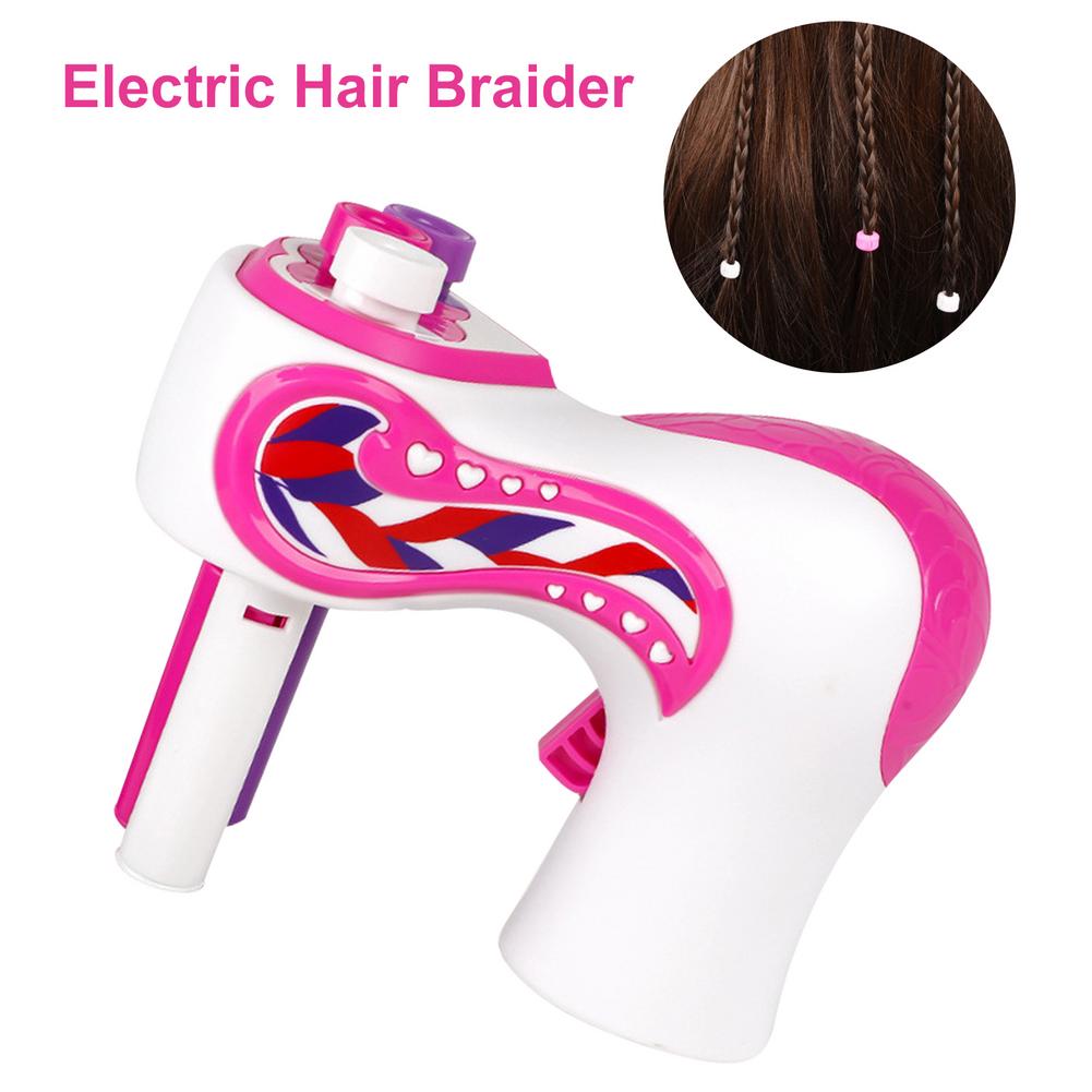 Automatisk hårfletter elektrisk diy hårstrikkemaskine fletning hårværktøj twist strikning hårstrikning rullet pige
