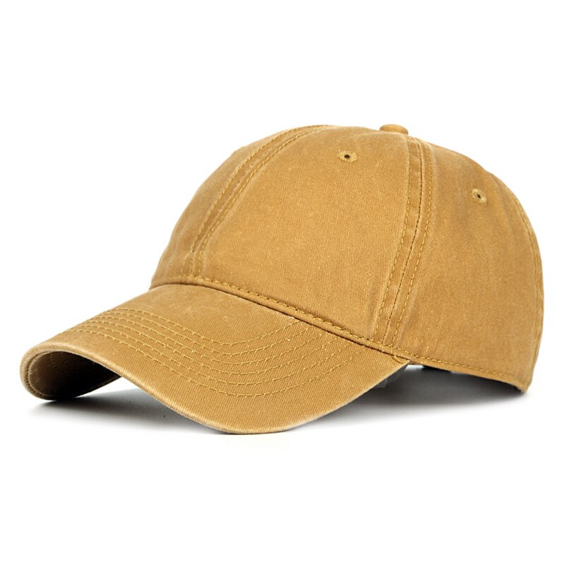 Recién Unisex gorra Vintage gorra de béisbol lavada algodón ajustable papá-sombrero: yellow