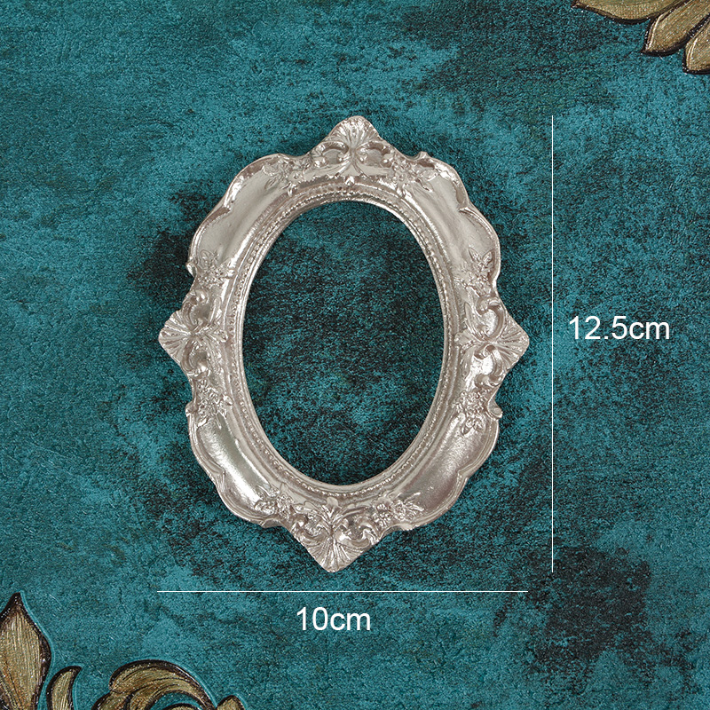 Silver Background Photo Frame para Fotografia, Retro Props, DIY Picture Frames, Studio Room Decor, Jóias Acessórios: CÉU AZUL