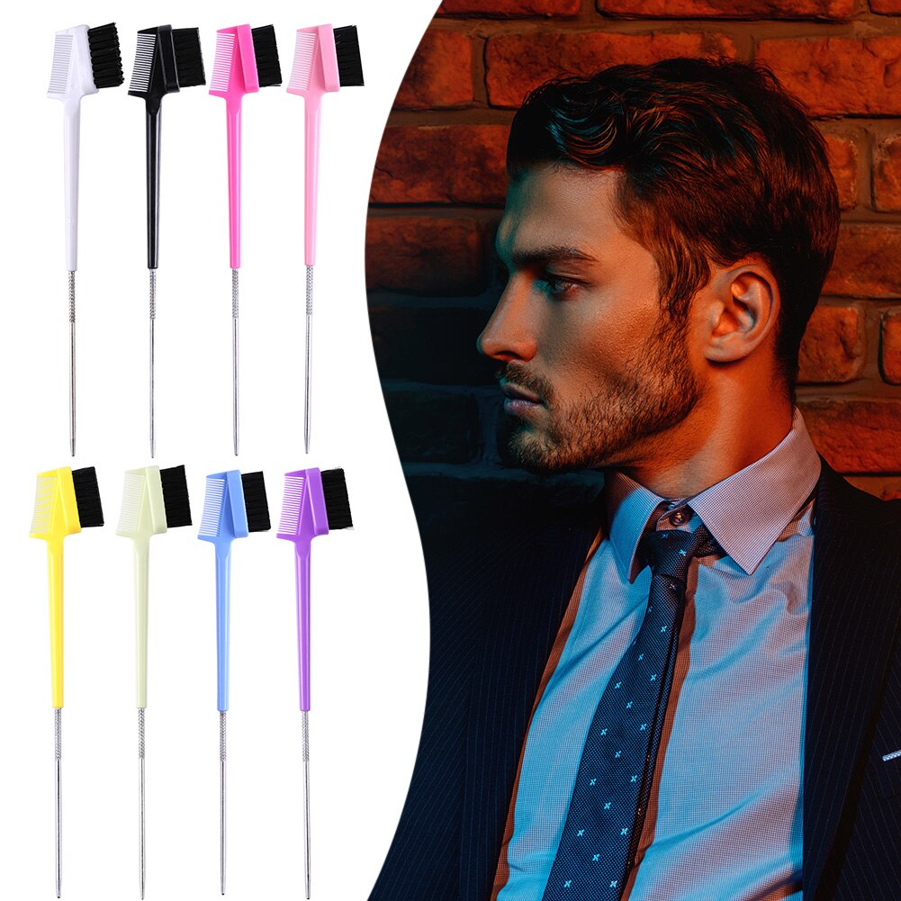 Edge Brush Comb Vendor Double Sided 3 in 1 Edge Control Brush For Baby Hair Salon Hair Comb Brushes Beauty Tools