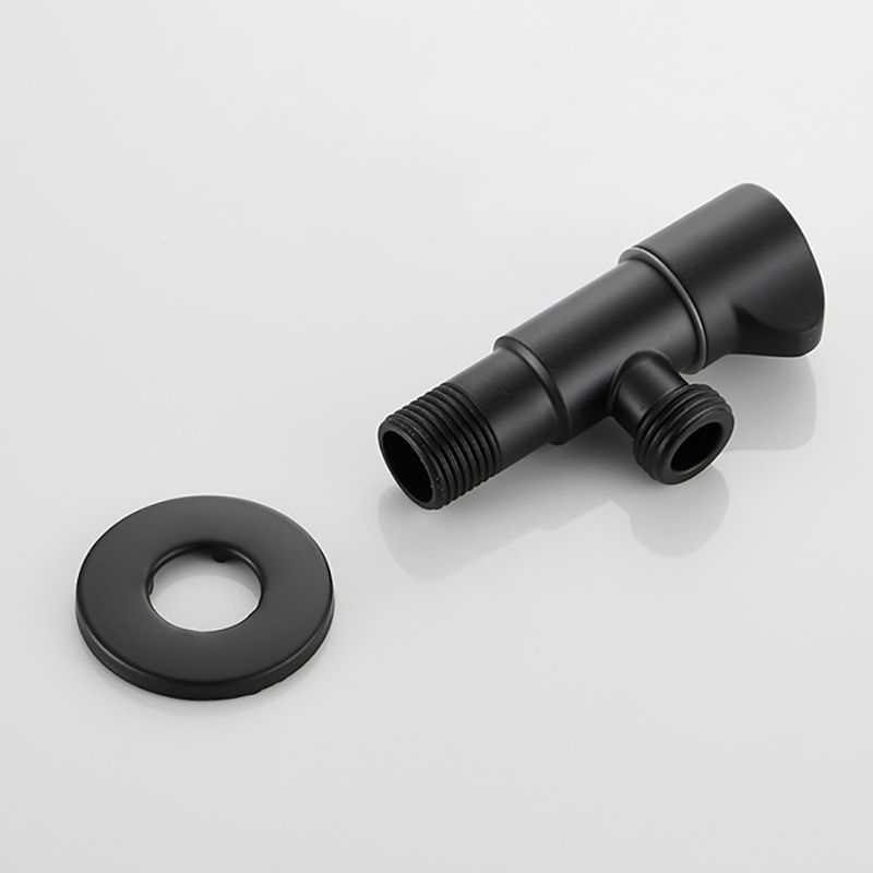 Quarter Turn Angle Stop Valve 304 Stainless Steel Faucet Shut Off Valve G1/2, Cold / Water Control Vavle, Black Painted