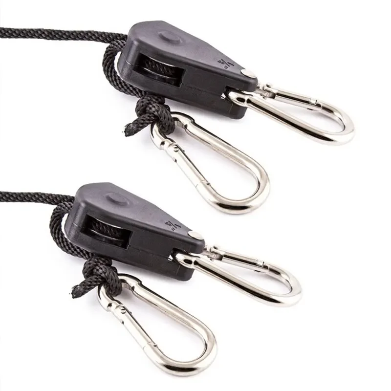 4pcs Adjustable 8inch Lanyard Hanging for Tent Fan Grow Plant Lamp Pulley Ropes Pulley Lifting Pulley Hook Tent Accessories