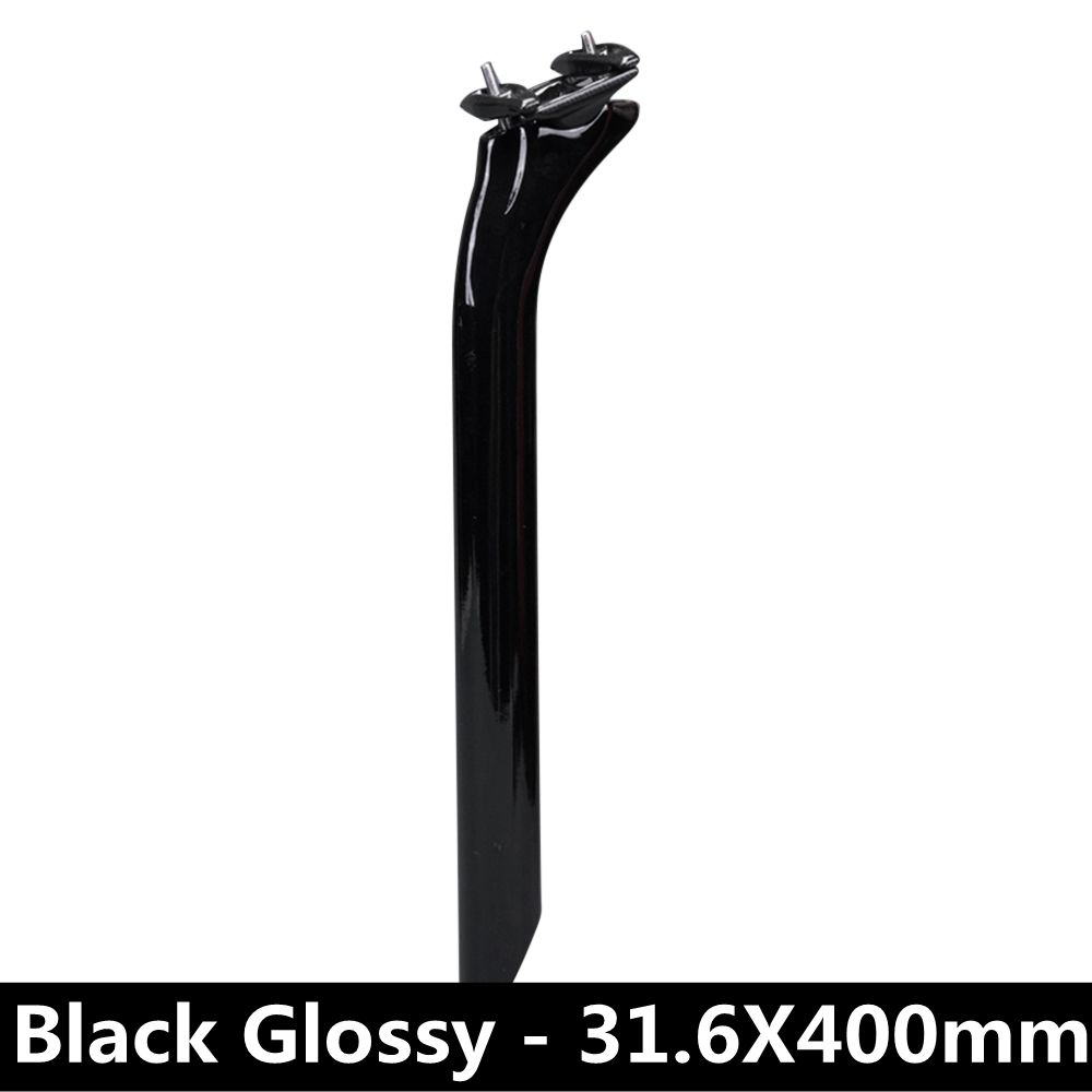 Bicycle Seatpost Offset 25mm Carbon Seat Post MTB Road Bike Seat Tube Diameter 27.2mm 30.8mm 31.6mm Black Glossy Matte: Glossy - 31.6X400mm