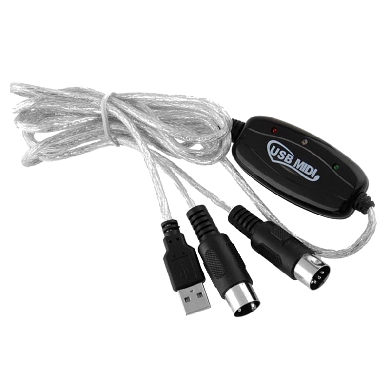 Usb In-Out Midi Interface Cable Converter Pc Naar Music Keyboard Adapter Cord & T8