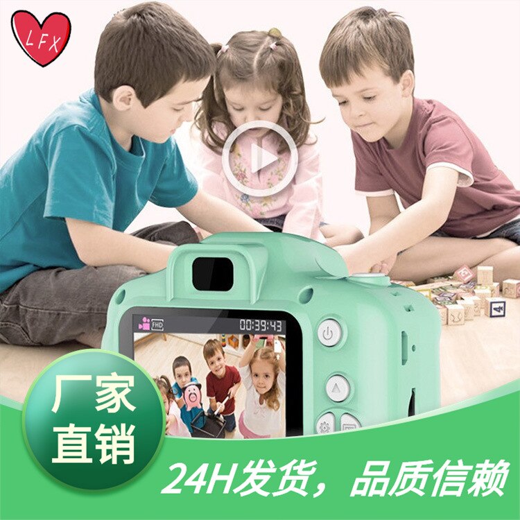 24 timer  x2 børn digitalt kamera 2- tommer puqing sport tegneserie børn legetøj kamera pædagogisk legetøj
