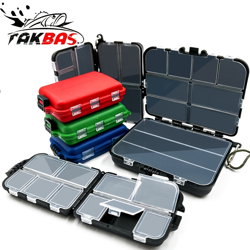 TAKBAS 1PC Small Fishing Tackle Box, Plastic Portable Organizer, Hooks Lure Baits Storage Box Containers For Storing Swivels Jig