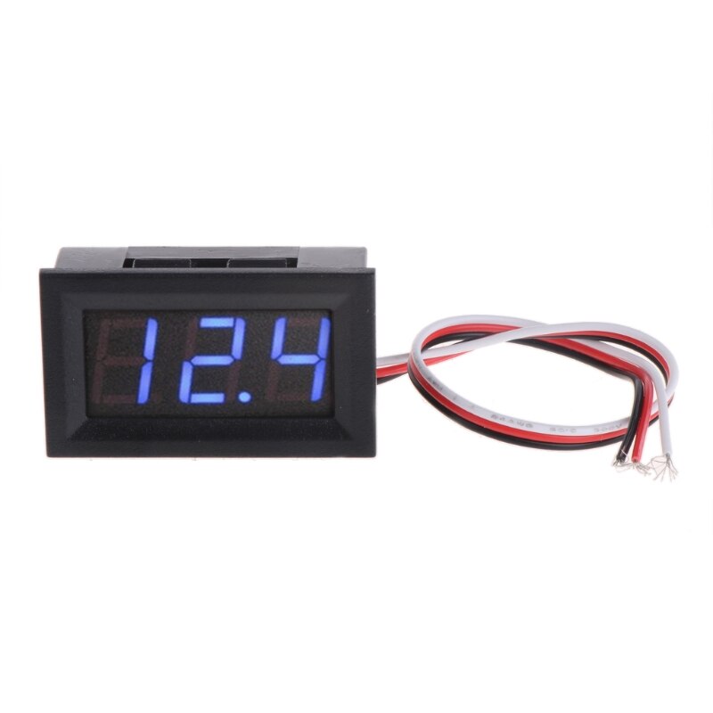 Mini Voltmeter Tester Digital Voltage Test Battery DC 0-40V Red/Blue/Green Auto Car: BL