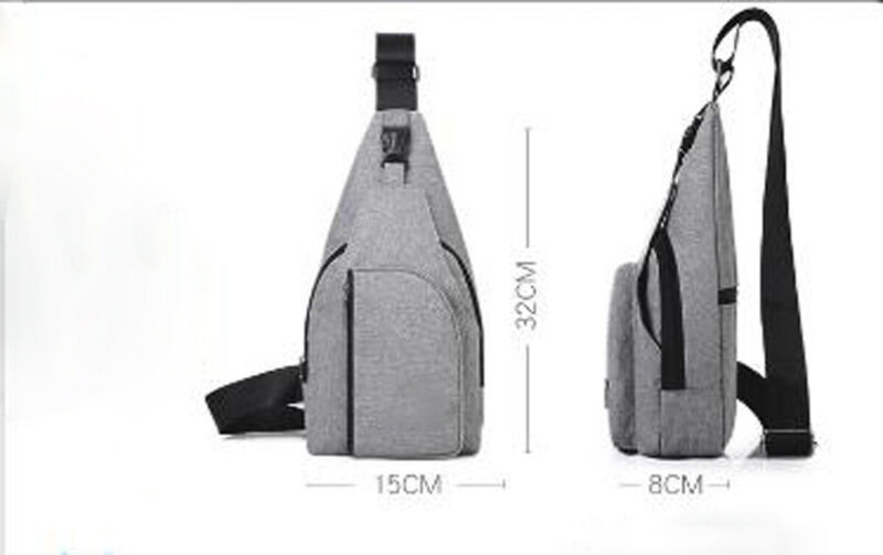 Nieuwste anti-diefstal nylon borsttas voor heren, fietsrugzak, schoudertas en crossbodytas
