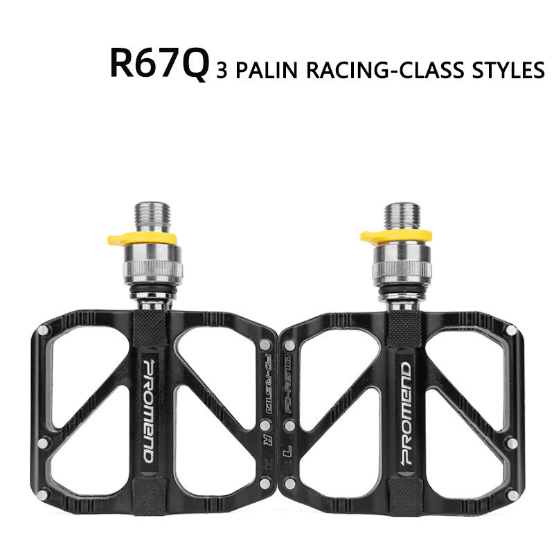 Promend sykkel flate pedaler mtb landeveissykkel 3 lager peilin pedaler rask demontering anti-skli ultralette pedaler sykkel tilbehør: R67q