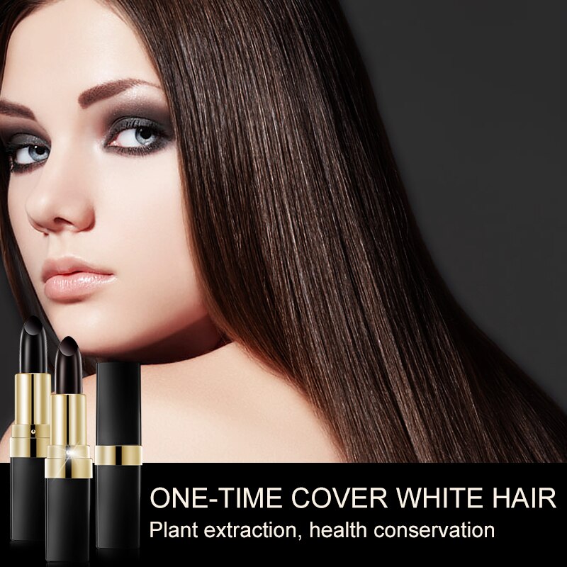 Couleur unique de colorant capillaire couverture instantanée couleur de cheveux gris racine bâton de couleur temporaire couvrir les cheveux blancs stylo unique de couleur de cheveux TSLM1