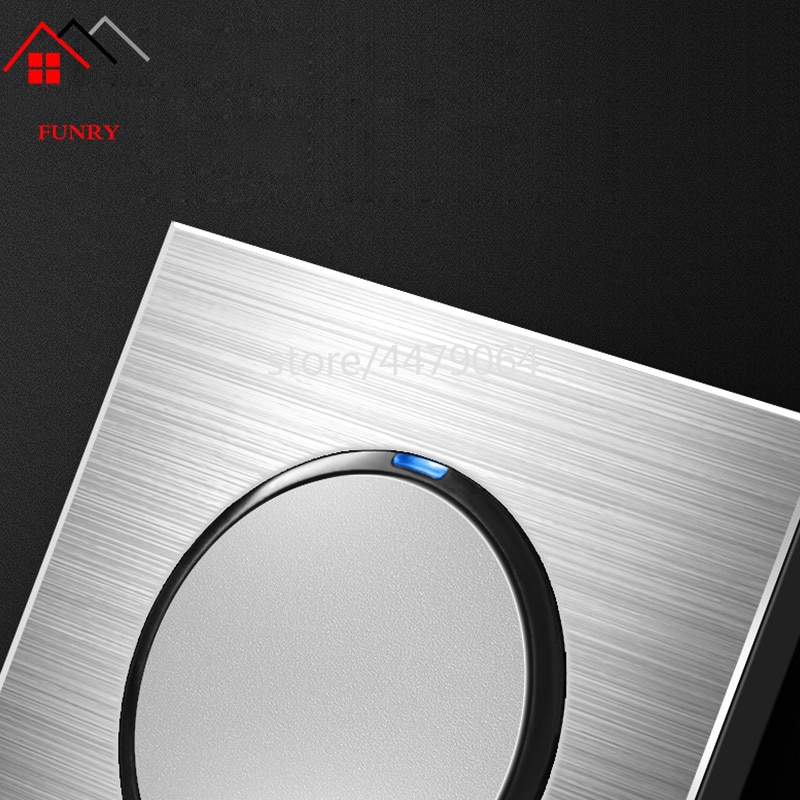 86 Type Dimmer Switch Fan Switch Wall Switch Household Silver Aluminum Alloy Panel LIght Switches EU UK France Socket 90V-250V